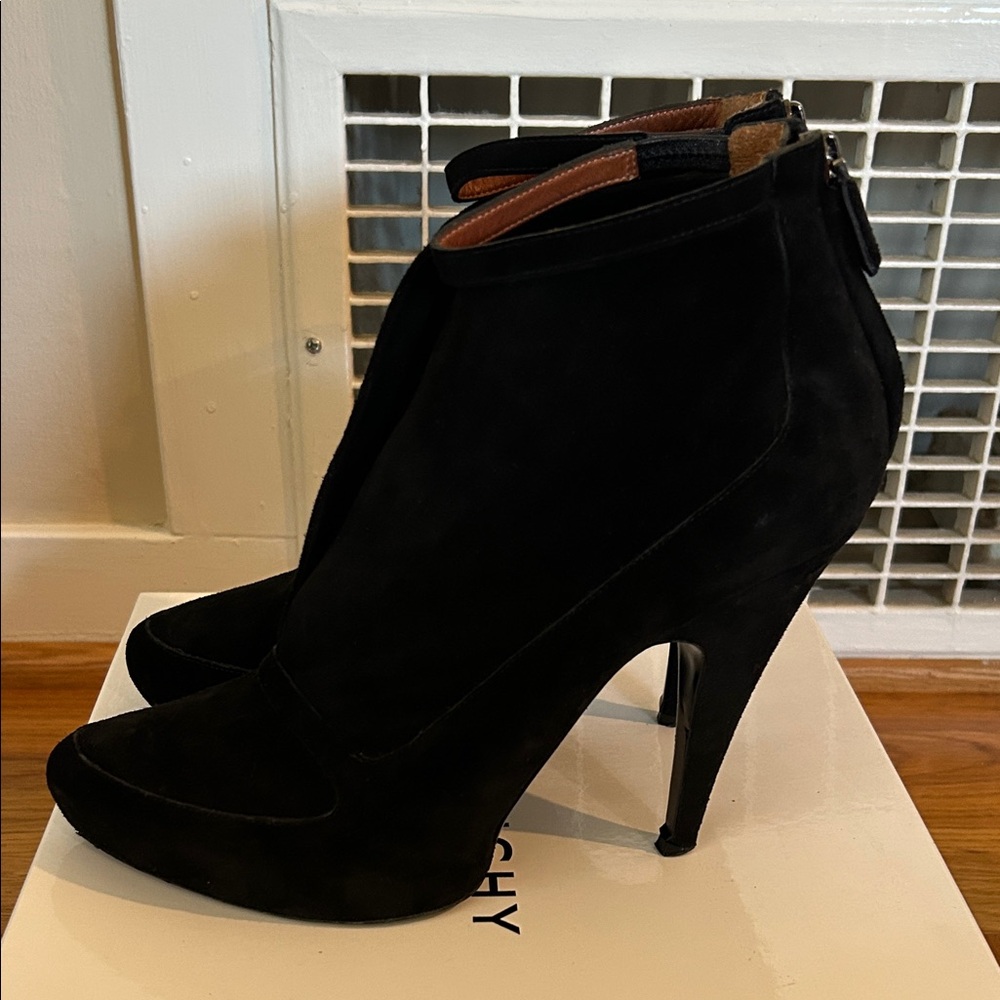 Givenchy Black Suede Heeled Booties size 40.5